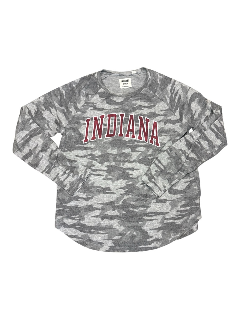 Tailgate Indiana Hoosiers Gray Camo Crewneck Sweatshirt Women’s Medium